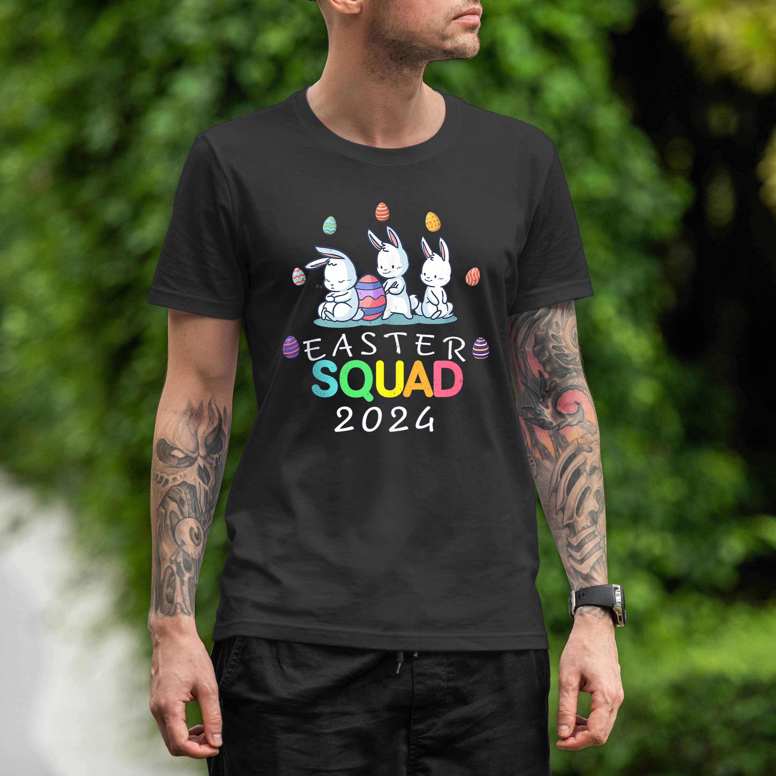 2024 Easter Squad Family Matching Bunny Egg Hunt Group Shirt 